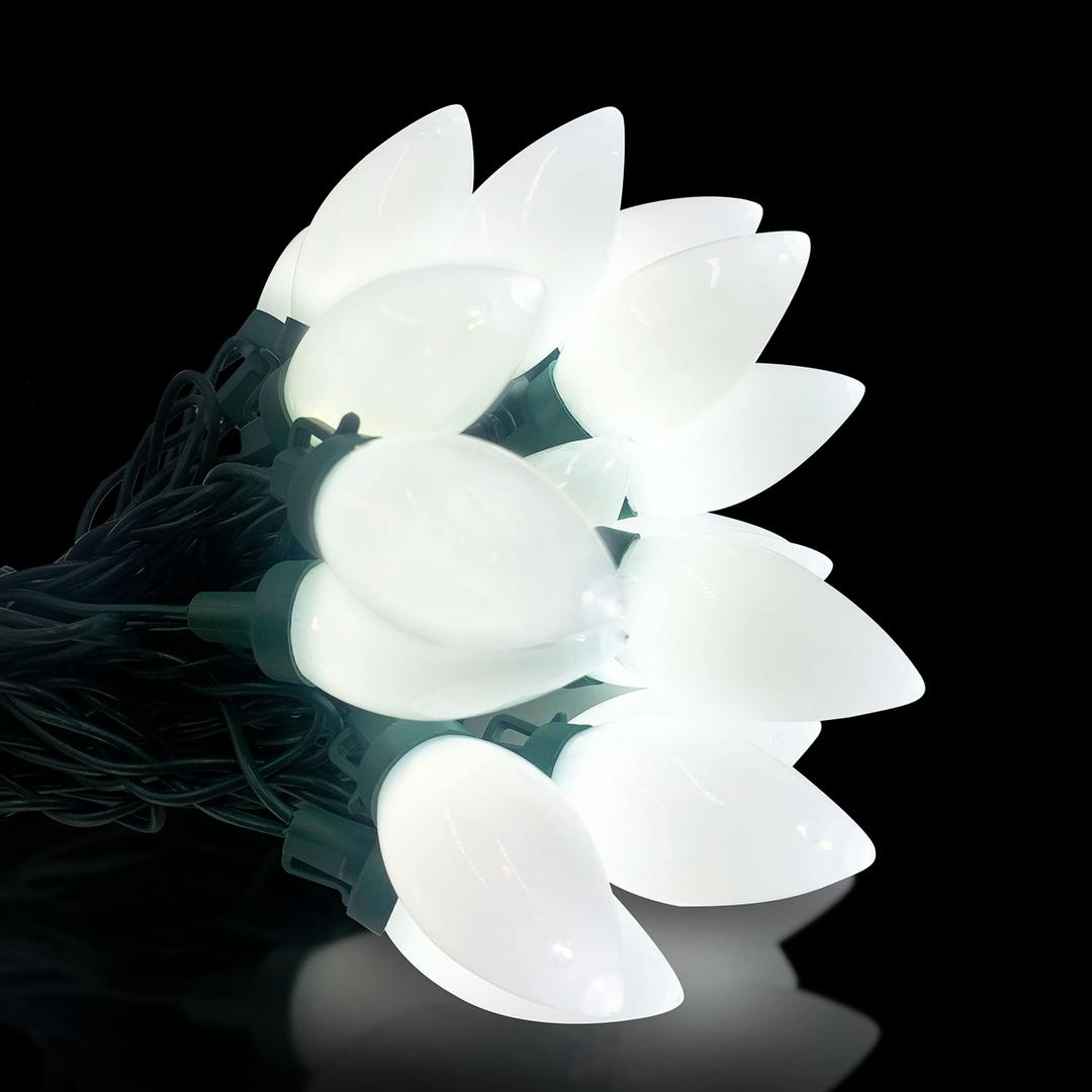 PARKIM C9 Christmas Lights Outdoor 50 LED Blue Strawberry Waterproof String Lights Xmas Tree Indoor Decoration Plug in 34.5 Feet Used for Home Festive Courtyard Patio Garden(Blue)