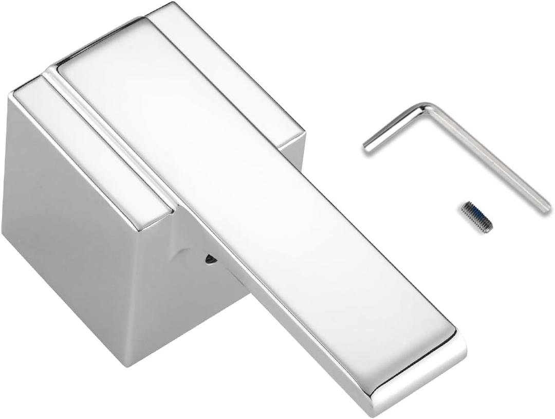 Shower Handle Replacement for Delta 13/14 Series Tub Faucet RP75437, Single Square Lever Handle Kit, Chrome