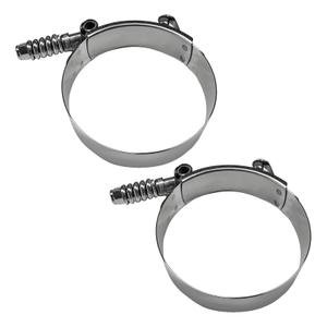 NYTKL 2PCS 3 inch T-Bolt Hose Clamp, Stainless Steel Spring Loaded Hose Clamps Working Range 70mm-78mm, Adjustable T-Shape Pipe Clamp for Exhaust System Turbo Intake Fuel Line