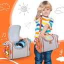 Carrying Case Compatible with Toniebox 2/1 Starter Set, Role Storage Bag with Handle and Shoulder Strap, Portable Travel Organizer Case for Tonies Headphones, Charger and Accessories (Grey)