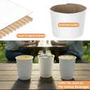 White Coffee Sleeves For 10 to 20 oz. Cups (250 Pack), Disposable Corrugated Cardboard Paper Jacket For Better Grip, Hot Cold Drinks Holder, Chocolate Milk Tea Beverage Insulator, Hand Protection