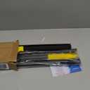 Floor Squeegee for Concrete and Tile Cleaning, 24'' Rubber Wiper Broom, Large Heavy Duty Water Scraper with 60'' Long Handle for Garage, Deck, Bathroom, Shower Glass, Window (Yellow)