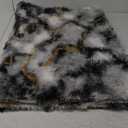 Noahas Fluffy 4x6 Area Rugs for Bedroom Living Room,Thick Shag Grey and Gold Throw Floor Carpet,Soft Shaggy Bedside Non-Slip Plush Dorm Nursery Kids Rug