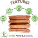 Nature Gnaws Bacon Cheese Bar Chews for Dogs (4 Count)  Hard Long Lasting for Aggressive Chewers - Rawhide Free Dog Chew Bones - Yak Alternative