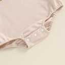 Gueuusu Unisex Baby Boy Girl Thanksgiving Outfit Gobble Turkey Bodysuit Embroidery Long Sleeve Bubble Romper Cute Baby Outfit (Beige)