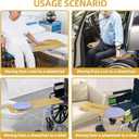FSA/HSA Eligible Transfer Board Patient Slide Assist Device for Transferring Patient Elderly, and Disabled from Wheelchair to Bed, Toilet, Bathtub, Sliding Boards Platform with PU Pad (33"x 12"x 0.7")