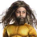 DC Aquaman and the Lost Kingdom: Aquaman Wig & Beard Set for Kids by Rubies, Boy's One Size