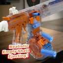 Foam Dart Blaster with Shell Ejecting, Semi-Auto/Manual Modes Includes 22-Dart Drum,Electric M416 Soft Bullet Toy Gun for Outdoor Party Games Christmas Birthday Gift for Teens 14+ (Orange)