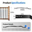 Deck Balusters 32-1/4 Inches, 50 Pack Metal Wave Arc Balusters for Deck Railing, Deck Spindles Heavy Duty Iron Balusters with Screws- Iron Spindles for Outdoor Stair Deck Porch Staircase Railing