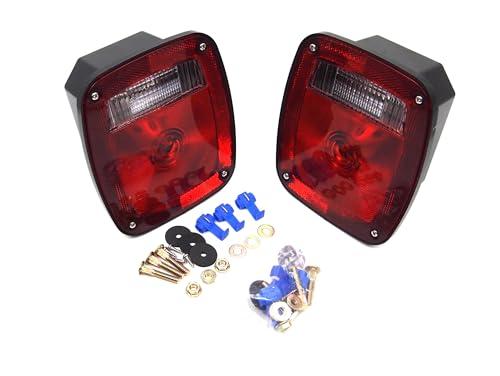 2PC Universal Combination Signal Tail Light Truck Lite Red/clear DOT HTL-T101