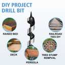 Masendelk Ship Auger Drill Bit 25 x 430mm (Approximate 1 x 17 Inch), Wood Auger Bit with 11mm Hex Shank