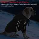 ASENKU Cozy Dog Hoodie，Soft Sweater with Adjustable Hood, Back Pocket and Leash Access Hole，Warm Reflective Sweatshirt for Cold Weather（Black，2XL