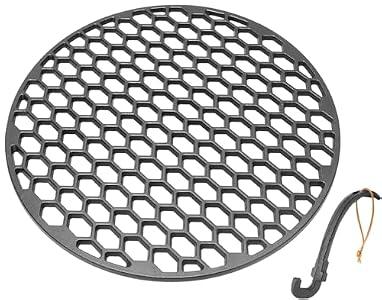 soldbbq 8835 Cast Iron Grill Grate for Weber 22" Kettle Grill Cooking Grate Replacement Part for 22 Inch Weber Performer, Recteq Bullseye and Premium Charcoal Grills