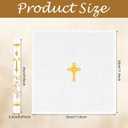 MTLEE Pack of 2 Baptism Candle Set for Boys and Girls, Baby Baptism Cloth with Gold Cross and Sacramental Catholic Candle Velas para Bautizo Christening Set