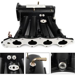 Intake Manifold Aluminum Compatible with Honda Civic Acura Del Sol Integra B Series VTEC Engines 1992-2001 Black