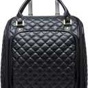 Feilario 16in Leather Softside Underseat Carry on Suitcases Expandable Spinner Wheels Travel Luggage