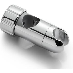 OFFO ADA Shower Head Holder, Adjustable 1.18-1.26 in(30-32 mm) Hand Shower Bracket for Handicap Grab Bar, Detachable Slider Clamp Bathroom Replacement, 361 Degree Rotation Sprayer Holder, Chrome