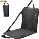 Pozico Portable Stadium Seat Cushion with Backrest for Bleacher, Lightweight Foldable Seat for Outdoor Sports, Concerts and Camping (Black)