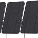 4W 5V Solar Panel Compatible with Eufycam 2C/2C Pro/E40/E20/2/2 Pro/E only, Includes Secure Wall Mount, IP65 Weatherproof, 13.1ft Power Cable 3Pack)