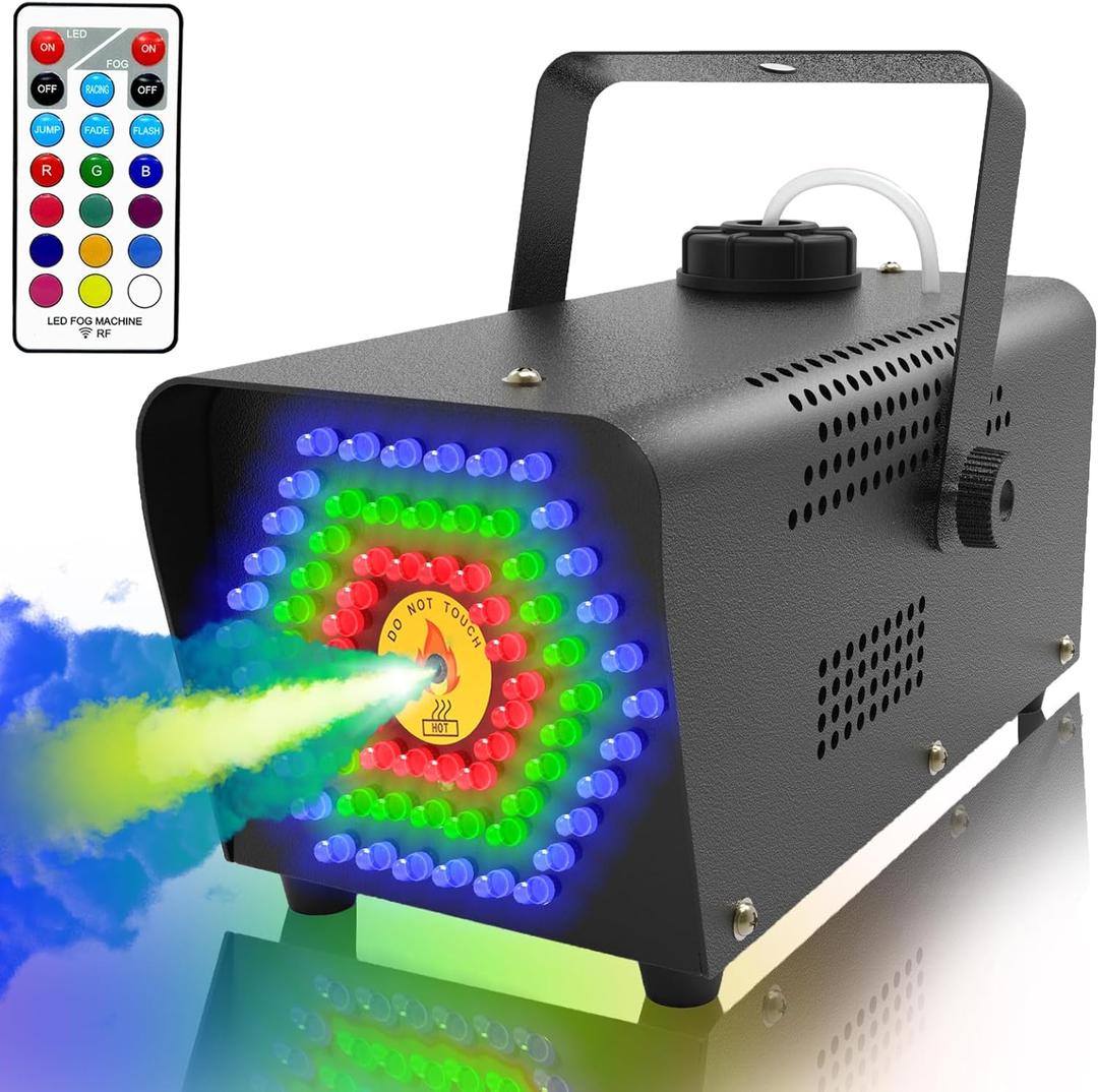 IMONE 72-LED Fog Machine Halloween,Smoke Machine, 500W and 2000 CFM Spray, Remote Control,Fog Machine Outdoor Indoor for Part DJ Wedding