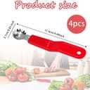 2 x 4pcs Tomato Strawberry Corer Tool, Strawberry Huller Stem Remover Fruit Vegetable Skin Peeler Seeder Core Removing Tools with Ergonomic Handles Kitchen Gadget for Canning Strawberries Tomatoes