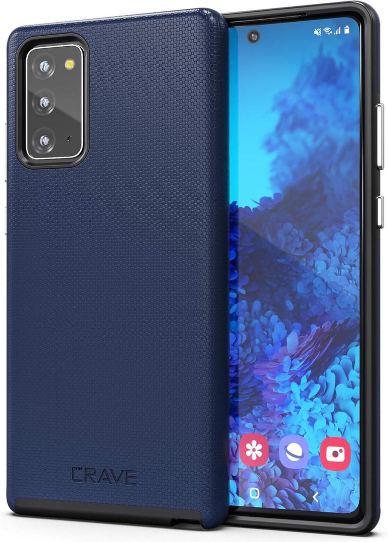 Crave Galaxy Note 20 Case, Shockproof Protection Dual Layer Case for Samsung Galaxy Note 20 (6.7 inch) - Navy