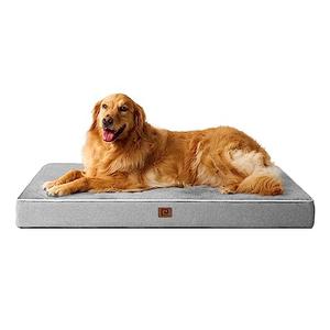 EHEYCIGA Waterproof Dog Bed Orthopedic 41"x27", Memory Foam Pet Bed for XLarged Dogs, Washable Pet Mat with Removable Cover, Grey