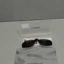 Polarized Clip On Sunglasses Over Prescription Glasses Men Women Compact Fit Non-Flip Up (Black)