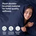 Duvet Cover Cal King Size Set - Extra Soft Cal King Duvet Cover 104" x 98" with 2 Pillow Shams - Hotel Luxury, Easy Care & Fade Free w/ Zipper Closures & Ties - Comfy, Cozy & Breathable (Navy Blue)