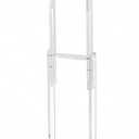 Clear Acrylic Podium Stand with Lockable Wheels, Height & Angle Adjustable, Portable Rolling Lecterns & Pulpits for Church, Classroom, Wedding, Speech(23.6" L X 15.7" W Transparent)
