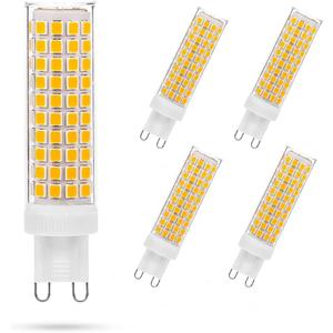 G9 LED Bulb 10W, 100W G9 Halogen Bulb Equivalent, 1200LM, AC 100V-265V, Daylight White 6000K, Non-Dimmable G9 Bulbs for Home Lighting,5-Pack