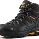 SUREWAY Men's 6" Soft/Steel Toe Heavy Duty Waterproof Work Boot - Leather,Lace Up,Oil/Slip Resistant Dual-Density Comfortable EH Construction Industrial Ankle Safety Men Work Boots,Roofing, Hunting (10)