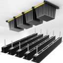 EVERHANGER Ceiling Storage Rack, Heavy Duty Overhead Garage Storage Rack, Adjustable Ceiling Bin Storage System, 5 Sets for 4 Bins, 26 Inch