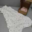 2-Pack Organic Baby Sleep Sacks, 100% Cotton - Soft & Breathable 0.5TOG Baby Wearable Blanket, Toddler Sleeping Sack 6-18 months, Easy to Wear Transitional Swaddles for Newborns (Butterflies, M)