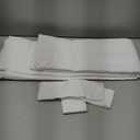 Semi Transparent White Curtains for Kitchen Bathroom French Door Privacy Added 2 Panels Linen Door Curtains W35 x L72 for Cafe Casualsheer Rod Pocket Drapes Light Filtering