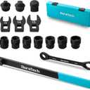 DURATECH 15-Piece Universal Ratcheting Serpentine Belt Tool Set, Belt Tensioner Tool Kit with Blackening Treatment for Installing and Removing Pulleys and Belts