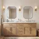 ANDY STAR 24X32 Inch Champagne Bronze Scalloped Mirror for Bathroom