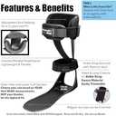 Brace On AFO S-Type - Drop Foot Stabilizer Brace, Moldable, Trimmable, Lightweight Polyethylene, Braces for Men, AFO Brace and Foot Drop Braces, Boot for Injured Foot, Men, Left