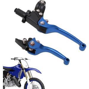 JFG RACING Motorcycle Brake Clutch Lever 7/8'' 22mm Folding Levers Aluminum Alloy Universal for CRF50 KLX SSR TTR 110 125 150 200 250cc Dirt Pit Bike ATV Mini Bike Blue