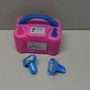 Balloon Pump Electric,110V 600W Balloon Blower Inflator Dual Nozzle Air Pump Balloons Inflator for Decoration, Party, Sport,Gifts:2 Balloon Tying Tools (Rose Red)