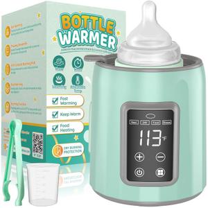 Bottle Warmer, Baby Bottle Warmer for Fast Heating Breastmilk & Formula, Smart Temperature Control Automatic Shut Off, Portable Bottle Warmer with Water Bath Thawing, Keep Warm, Heating Baby Food