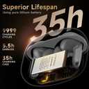 Studio-Quality Wireless Ear Buds with Deep Bass & Enhanced Audio Clarity, Bluetooth 5.4, 10-Year Lifespan Earbuds, ENC Noise Cancelling Calls, Secure Fit Memory Foam Tips, IPX6 Waterproof (White)