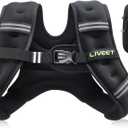 Liveet Weighted Vest, 10 lbs Weighted Vest for Women Men, Weight Vest with Reflective Strips Adjustable Buckle Straps for Walking Running Strength Training Cardio Workout, Black