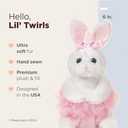 Bearington Lil' Twirls Bunny Ballerina 6 in Stuffed Animals - Plush Toys for Girls - Bunny Stuffed Animal - First Doll for Baby Girl