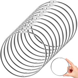MorningRo 10 Pack 4 Inch Loose Leaf Binder Rings Extra Large Nickel Plated Steel Book Keychain Key Metal Rings for Home Office Index Cards Receipts Memos Photos Files DIY Craft Supplies