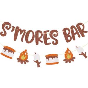 S'more Bar Banner, S'more Baby Shower Party Decor, Smore's Station Sign, Fall Birthday Banner, Autumn Wedding Decorations
