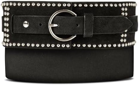 Lucky Brand womens Studded Leather Belt | Stylish | Classic | Modern | Jeans | Pants | Skirt | Dress