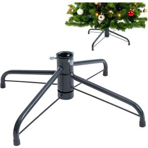 Metal Christmas Tree Stand, 15.7 Inch Replacement Xmas Tree Stand Base Universal Folding Tree Stand for 3 Ft to 7 Ft Christmas Artificial Trees Fake Tree, Fits 0.5-1.25 Inch Tree Pole, Green