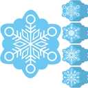60 Pcs Disposable Blue Snowflake Placemats,Winter Christmas Paper Table Mats with White Snowflake Design for Christmas Xmas Winter Holiday Party Supplies Table Setting
