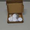 uxcell 1.5 Inch Swivel Caster Wheels Grip Neck Stem Caster White Furniture Wheel with Brake and Mounting Socket, 4pcs
